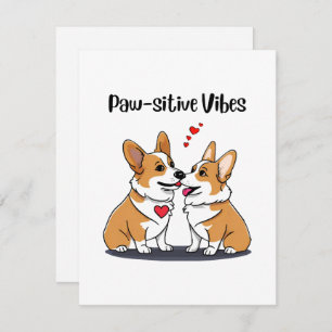 Vibes Corgis in Love Card