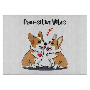 Vibes Corgis in Love Cutting Board