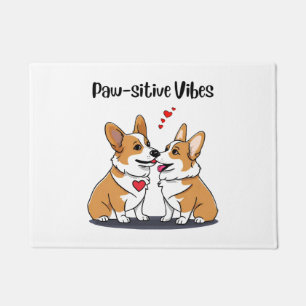 Vibes Corgis in Love Doormat