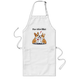 Vibes Corgis in Love Long Apron