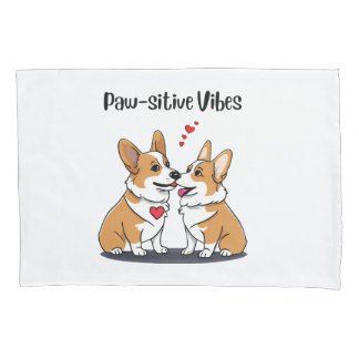 Vibes Corgis in Love Pillowcase