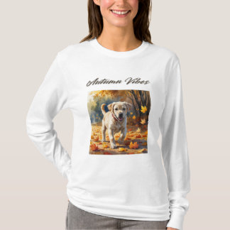 Vibes d'automne Labrador Puppy T-shirt