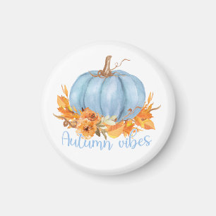Vibes d'automne Magnet Citrouille bleu