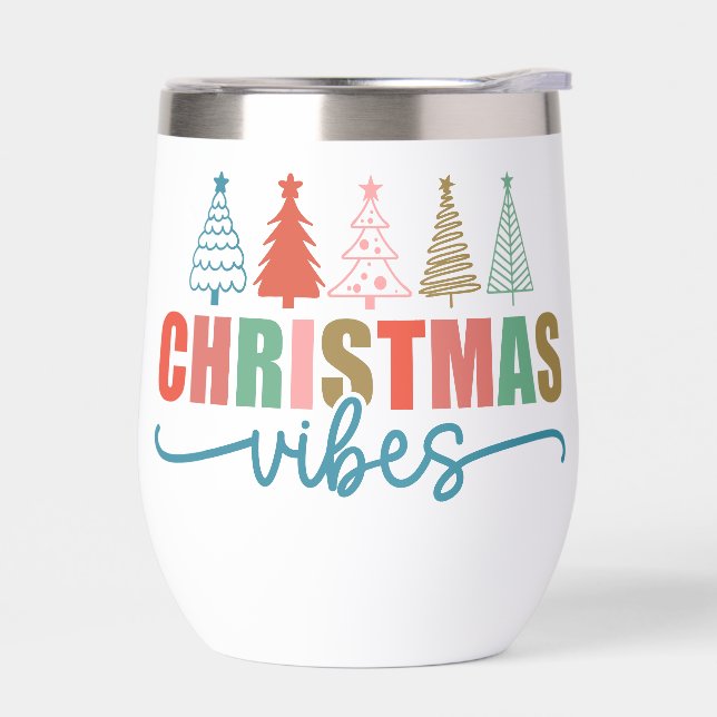 Vibes de Noël - Colorful Holiday Trees Design (Gauche)