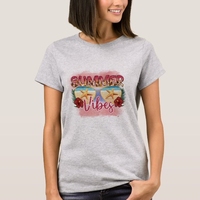Vibes d'été T-shirt femme | Bonjour été (Devant)