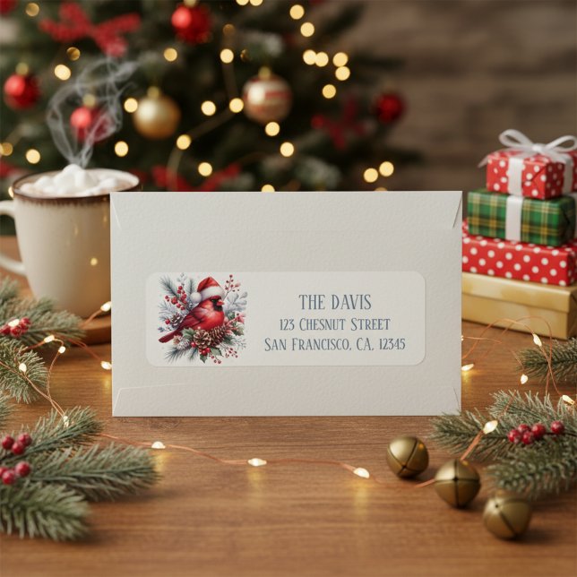 Vibes d'hiver Cardinal du Nord - Adresse de retour (Créateur téléchargé)