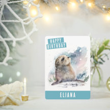Vibes d'hiver Sceau Carte d'anniversaire