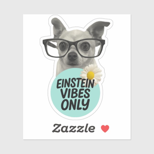 Vibes Einstein uniquement - Sticker Smart & Sassy (Feuille)