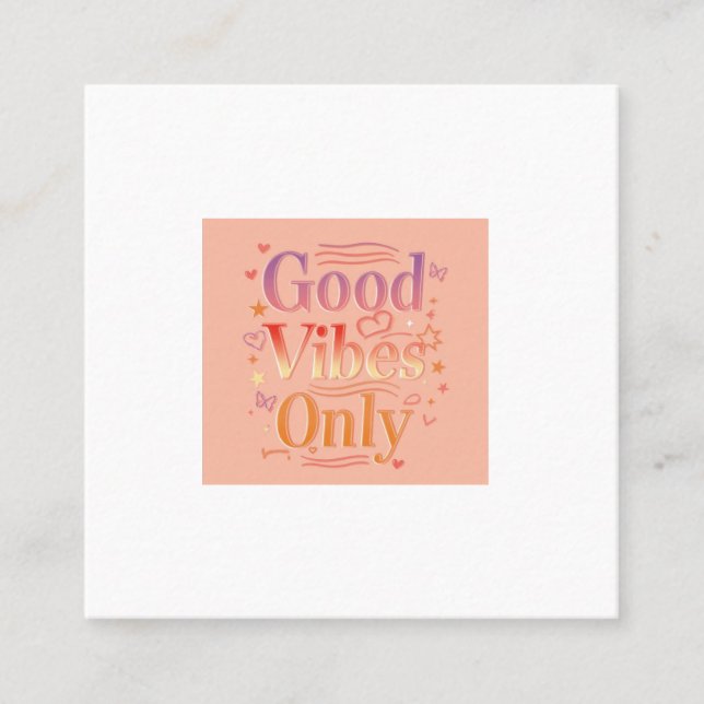 Vibes for a good day appointment card (Front)