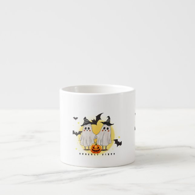 Vibes Ghosts Mignées Halloween Mug (Devant)