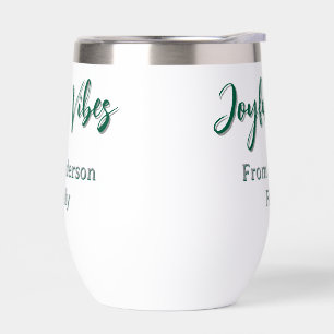 Vibes joyeux Noël vert nom de famille