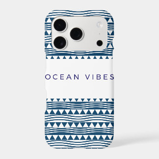 Vibes océaniques géométriques – côte bleu marine