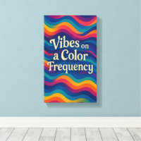 Vibes on a Colour Frequency | Abstract Wave Canvas