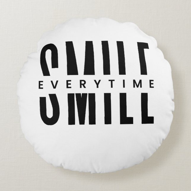 Vibes positives Coussin de sourire (Devant)