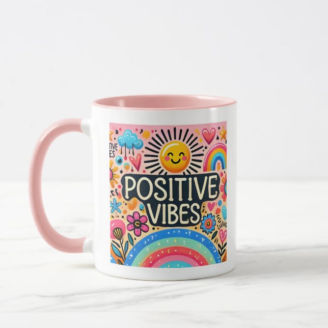 Vibes positives, Mug coloré (Gauche)