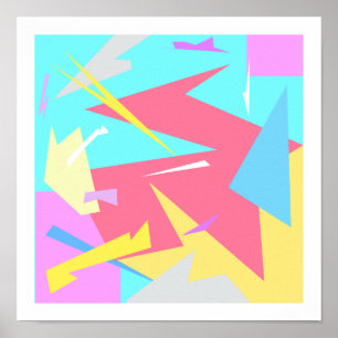 Vibes positives Pastel Colors Poster d'art Abstrai