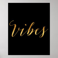 Vibes Quote Gold Faux Foil Vibe Quotes Metallic