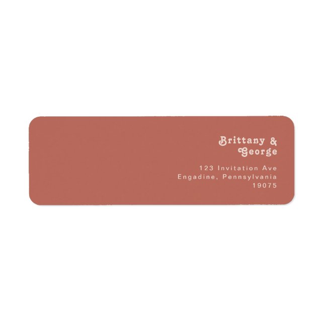 Vibes rétro simples | Ancien Rose Adresse de retou (Devant)