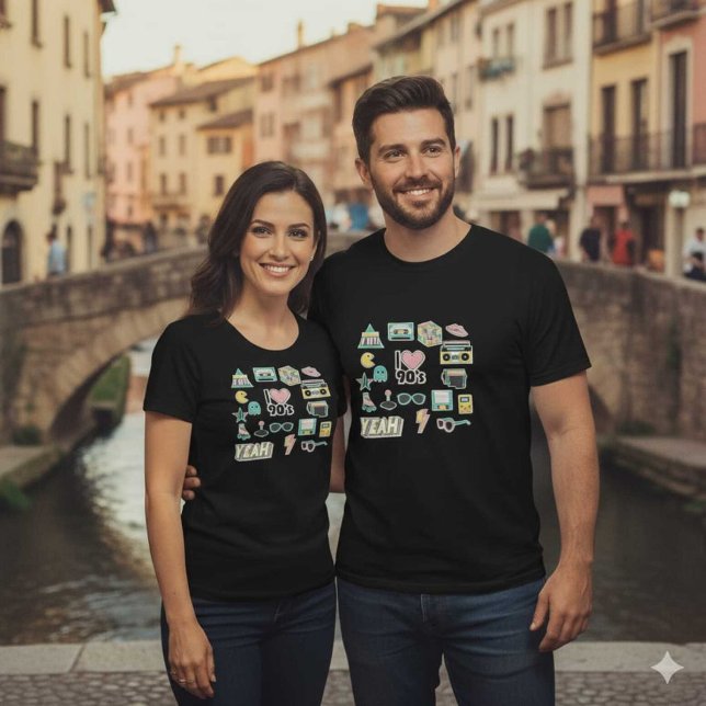 Vibes rétro : T-shirt Throwback des années 90 (Créateur téléchargé)