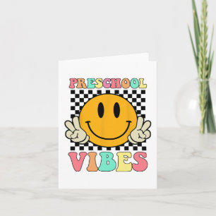 Vibes Retro Teacher Student Kid Last Day Of School Card