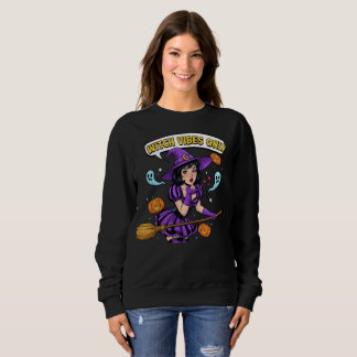 "Vibes sorcières seulement" Sweatshirt d'Halloween