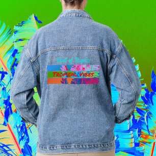 Vibes tropicales Frondes de palme colorées avec no