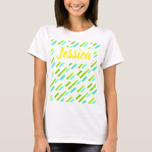 Vibes tropicales Jessica Ajouter Votre Nom T-Shirt