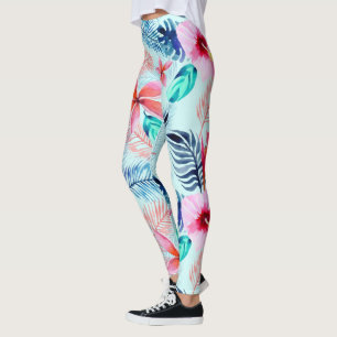 Vibes tropicales Leggings floraux de l'île
