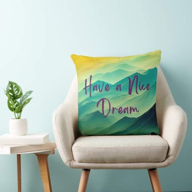 "Vibes vibrantes : Oreiller à lancer coloré (Chaise)