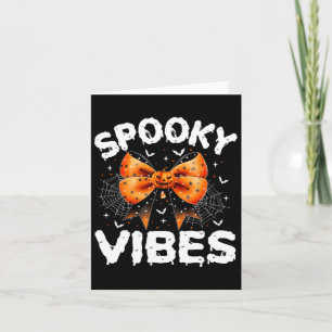 Vibes Women Girls Kids Cute Halloween Pumpkin  Card