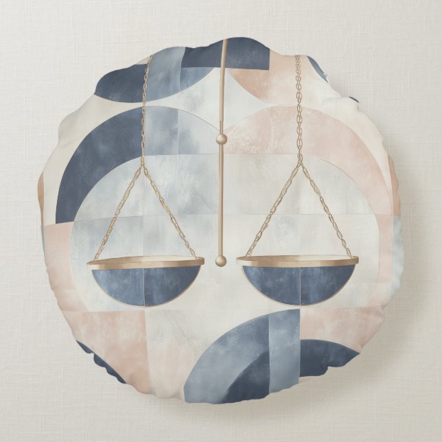 Vibes Zodiac Libra - Coussin rond (Dos)