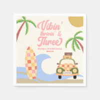Vibin' & Three Surf Pink 3rd Birthday Party