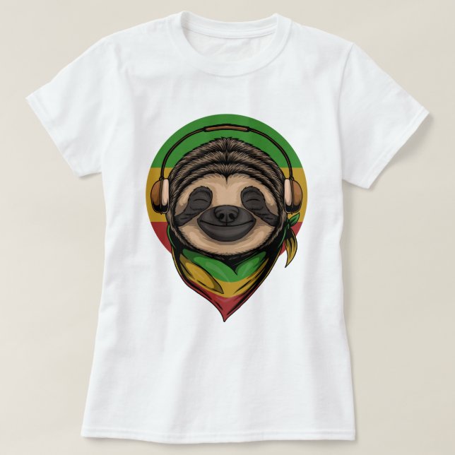 Vibing Sloth T-Shirt (Design Front)