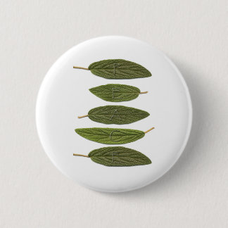 VIBIRNUM leaves PEACE 2 Inch Round Button