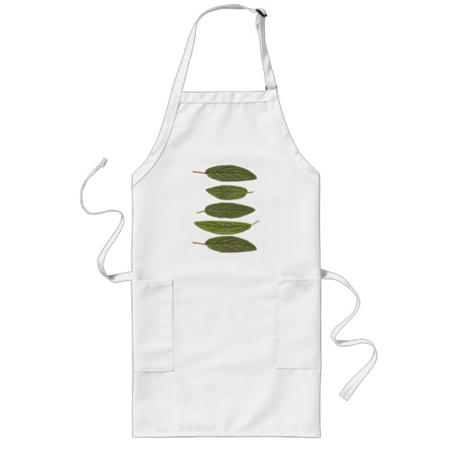 VIBIRNUM leaves PEACE Long Apron (Front)
