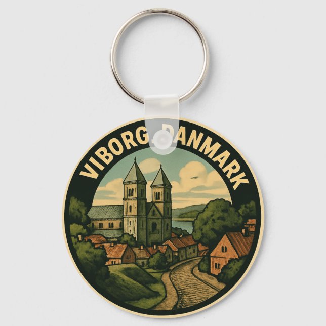 Viborg Denmark Cathedral Keychain (Front)