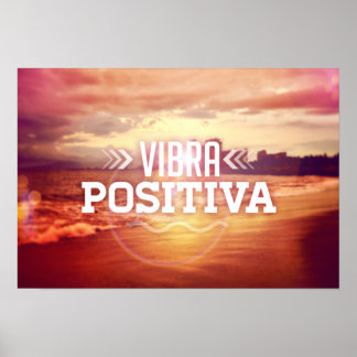 Vibra Positiva - positive vibe spanish text Poster