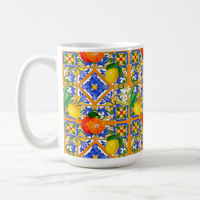Vibran Mediterranean lemon Mug (Left)