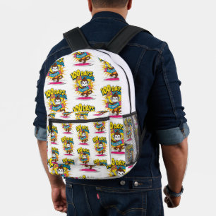 Vibrant 100 Days Smarter Monkey School Celebration Printed Backpack