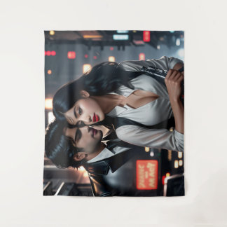 Vibrant 3D Colorful Art numérique Tapisserie grand