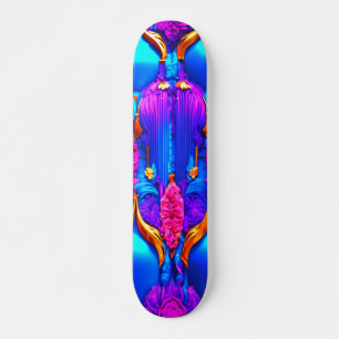Vibrant 3D Digital Artwork Skateboard Deck