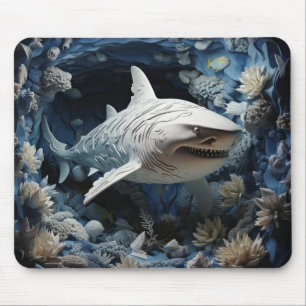 Vibrant 3D Shark Mouse Pad