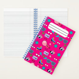 Vibrant 80s design notebook