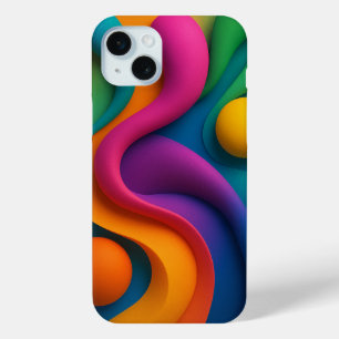 Vibrant Abstract 3D Shapes  iPhone 15 Mini Case