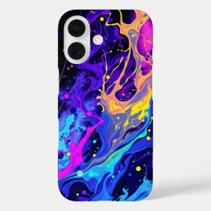 Vibrant Abstract: A Burst of Colour iPhone 16 Case