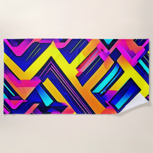 Vibrant Abstract Art: Energy Unleashed Beach Towel