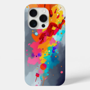 Vibrant Abstract Art Phone Case - Bold Colorful
