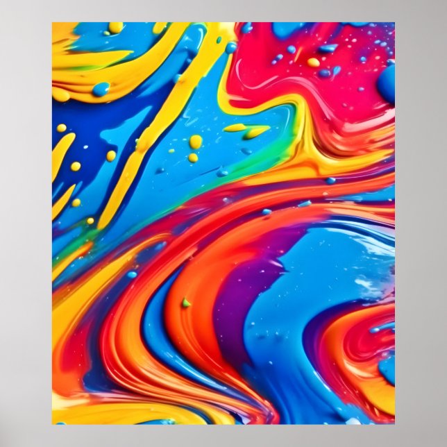 Vibrant Abstract Art Poster (Front)