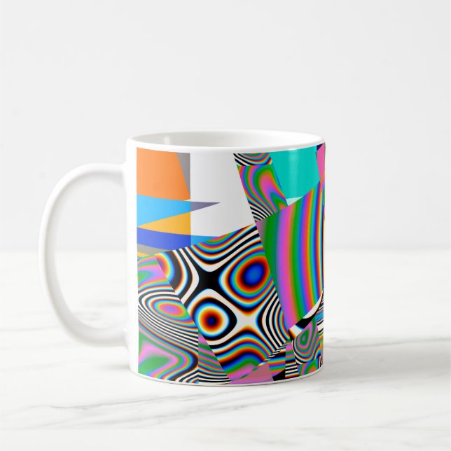 Vibrant abstract background. Colourful pattern. Ge Coffee Mug (Left)