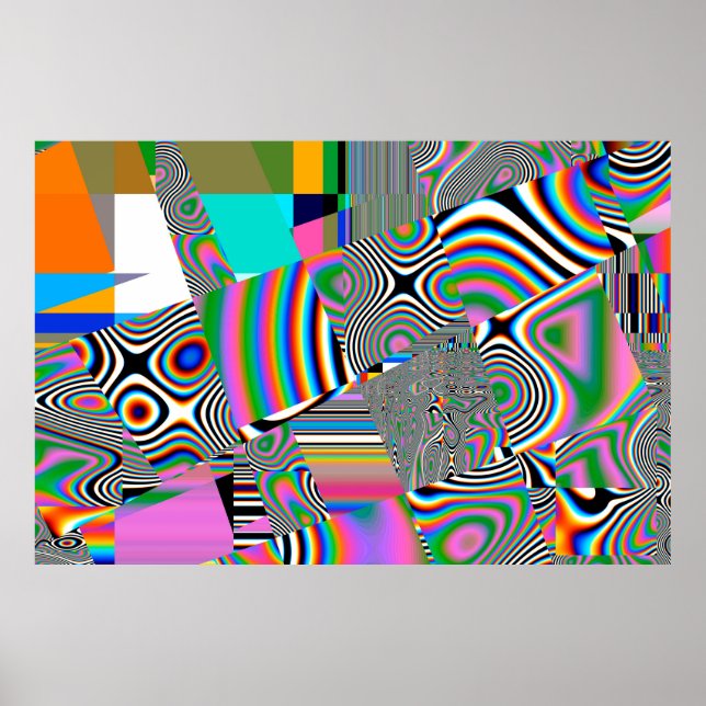 Vibrant abstract background. Colourful pattern. Ge Poster (Front)